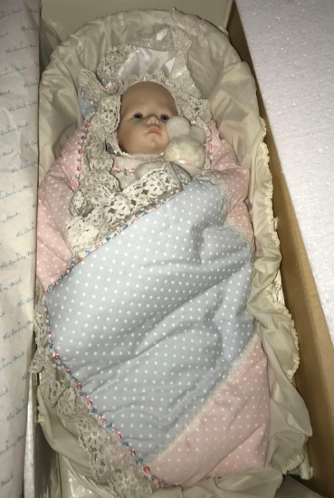 Danbury Mint Porcelain doll bundle of joy from baby's first year collection