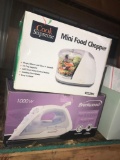 Mini food chopper & Non stick steam iron