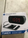 Timex am/fm clock radio with digital tuning -dual alarm