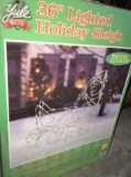 Yul rite 36 in lighted holiday sleigh