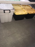 3- plastic storage containers