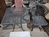 28-in x 28-in patio table with four chairs