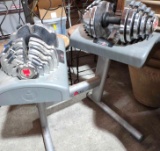 iron Man weight set on stand