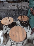 four Cafe chairs with table