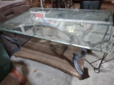 44x28 glass top coffee table