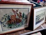 two pictures one frame and one cork board