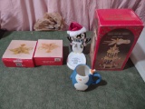 Christmas windmill and miscellaneous Christmas items