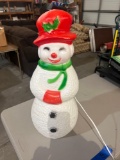22 inch Vintage Union Products Lighted Snowman Blow Mold