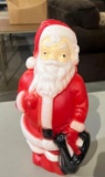 13 inch Vintage Santa Blow Mold Retro 1960's Mid Century Modern