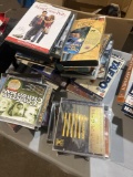lot of books, movies and CDs