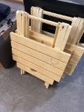 2 folding plastic tables