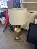 41 inch tall gold color lamp