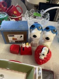 snoopy salt and pepper shakers Bank and book ends