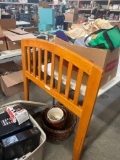 twin wooden headboard and footboard