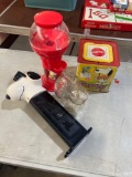 Snoopy Pez gum ball machine bank and music box toy