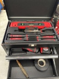 small benchtop toolbox with tools