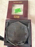 set of four Oleg Cassini, crystal coasters