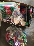 Box of ribbons/gift bags