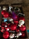 Box of Christmas ornaments