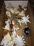 box of Christmas ornaments