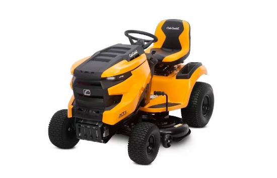 Cub Cadet XT1 enduro series gasoline riding lawnmower bring help to load come to preview
