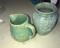 2- vintage pottery vase/pitcher