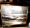 1983 Framed Wakefield signed canvas picture of the sea 19 in x 15 in