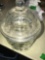 Crystal heavy glass covered dish
