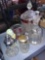 Ruby/crystal dishes/sugar shakers