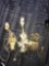 3- vintage brass candle holders/wall lamps