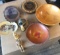 Assorted wooden pieces bowls/plates/figures