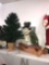 Fiber lite Christmas tree/lighted snowman on sleigh