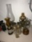8- vintage oil lanterns