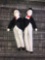 Laurel & Hardy porcelain dolls 21 inch