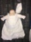 13 in Porcelain head cloth body baby doll in christening outfit