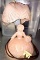 Vintage table glass pink girl lamp