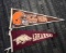 2- banners Arkansas & Cleveland browns