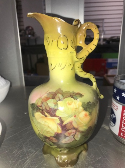 RH Royal Westtina Austria Porcelain 7 1/2 inch Ewer pitcher hand painted