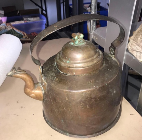 Antique copper coffee pot