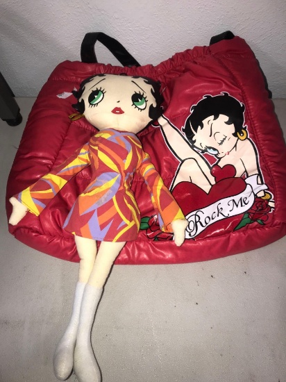 Betty Boop stuff doll& Rock me bag
