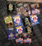 15- unopened baseball trading cards in packages 3- are wax packs