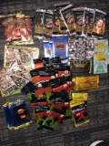 Assorted football trading cards 55 packs opened