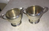 Sterling silver weighted creamer & sugar