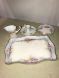 4-pieces Australia platter- candle holder haviland Limoge-Bavaria creamer-Limoges france saucer