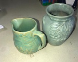 2- vintage pottery vase/pitcher