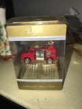 Elgin collectible Firetruck mini clock
