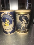 2- vintage Morton salt containers