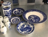 Blue/whites dishes made in japan
