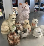 8- cat/dog figurines