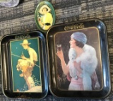 3- vintage Coca-Cola trays